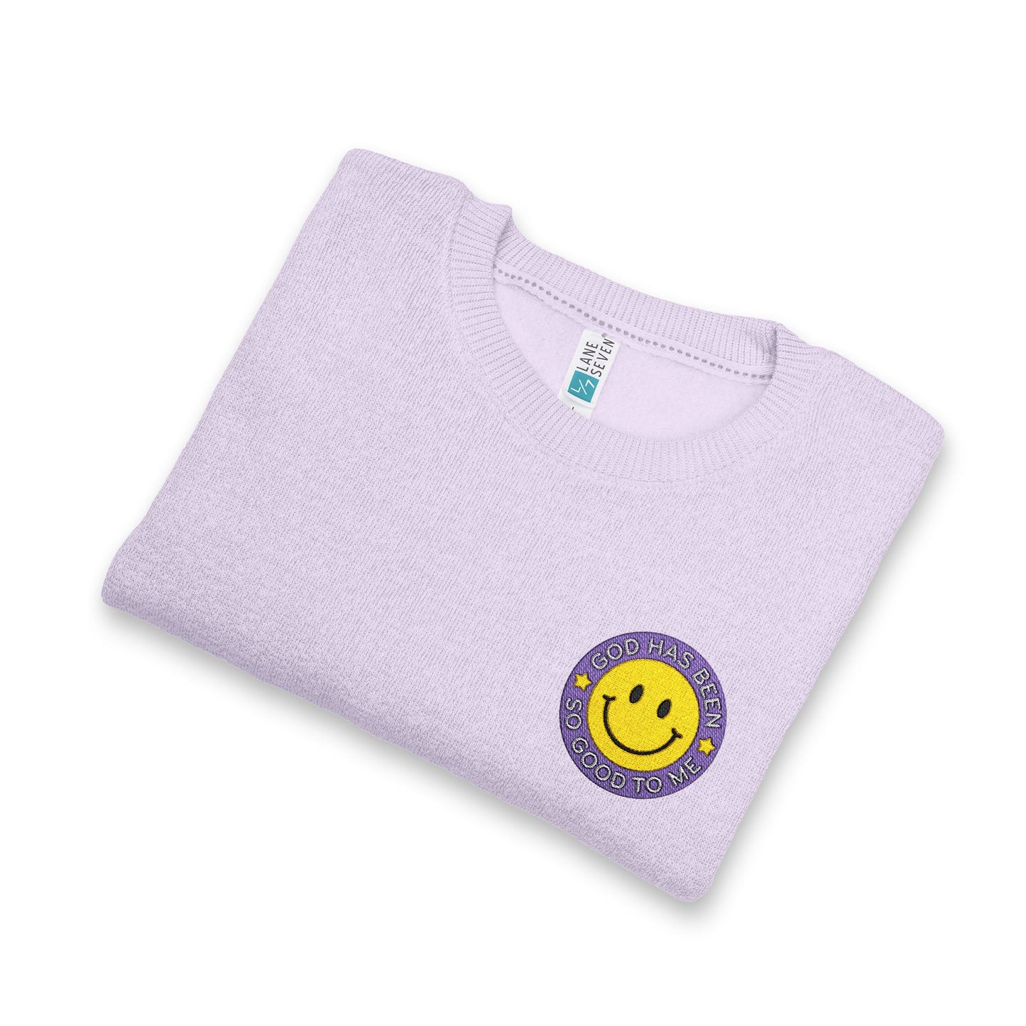 God is Good Embroidered Nantucket Crewneck Sweatshirt