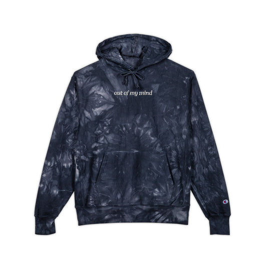 Out of My Mind Embroidered Champion Tie-Dye Hoodie