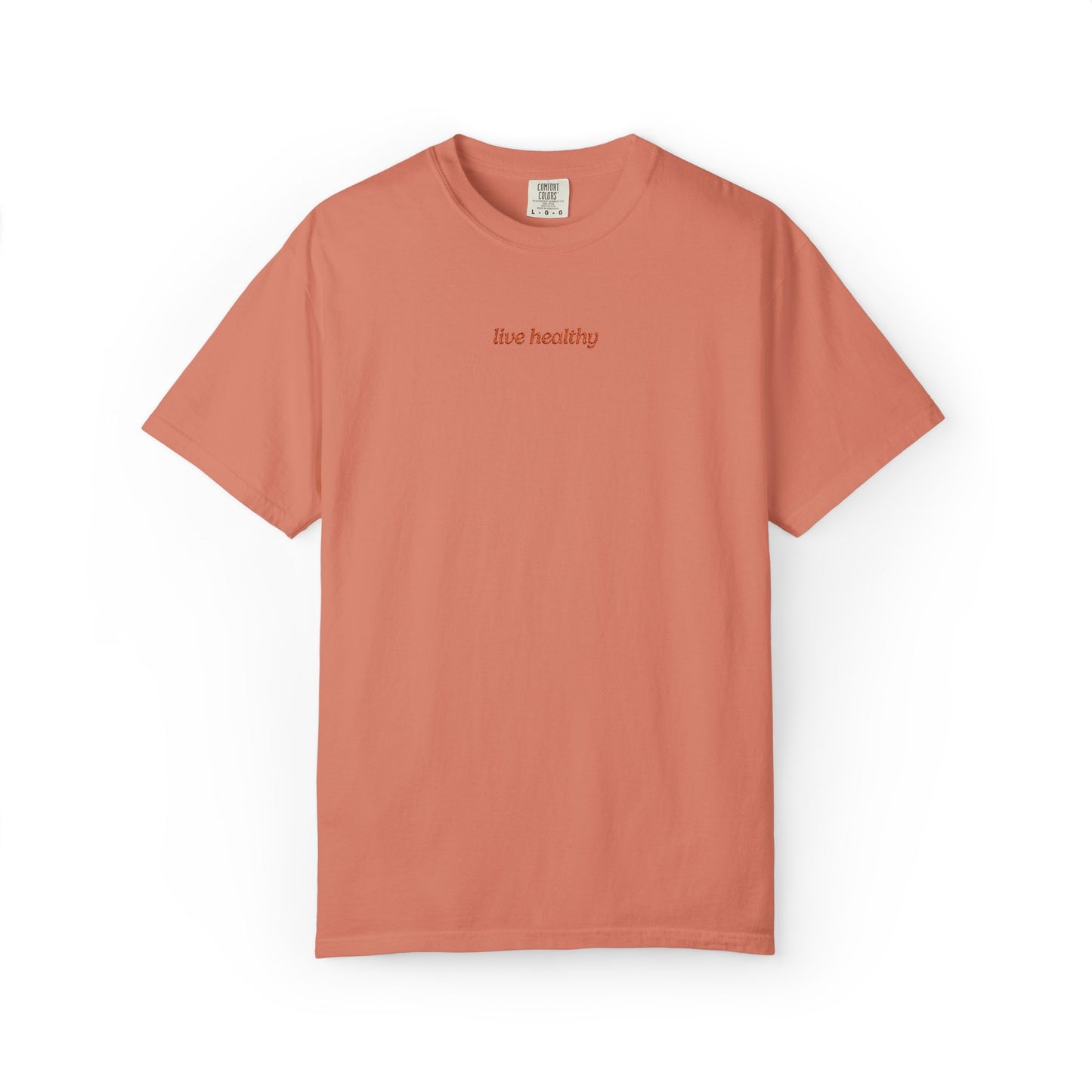 Live Healthy Embroidered T-shirt