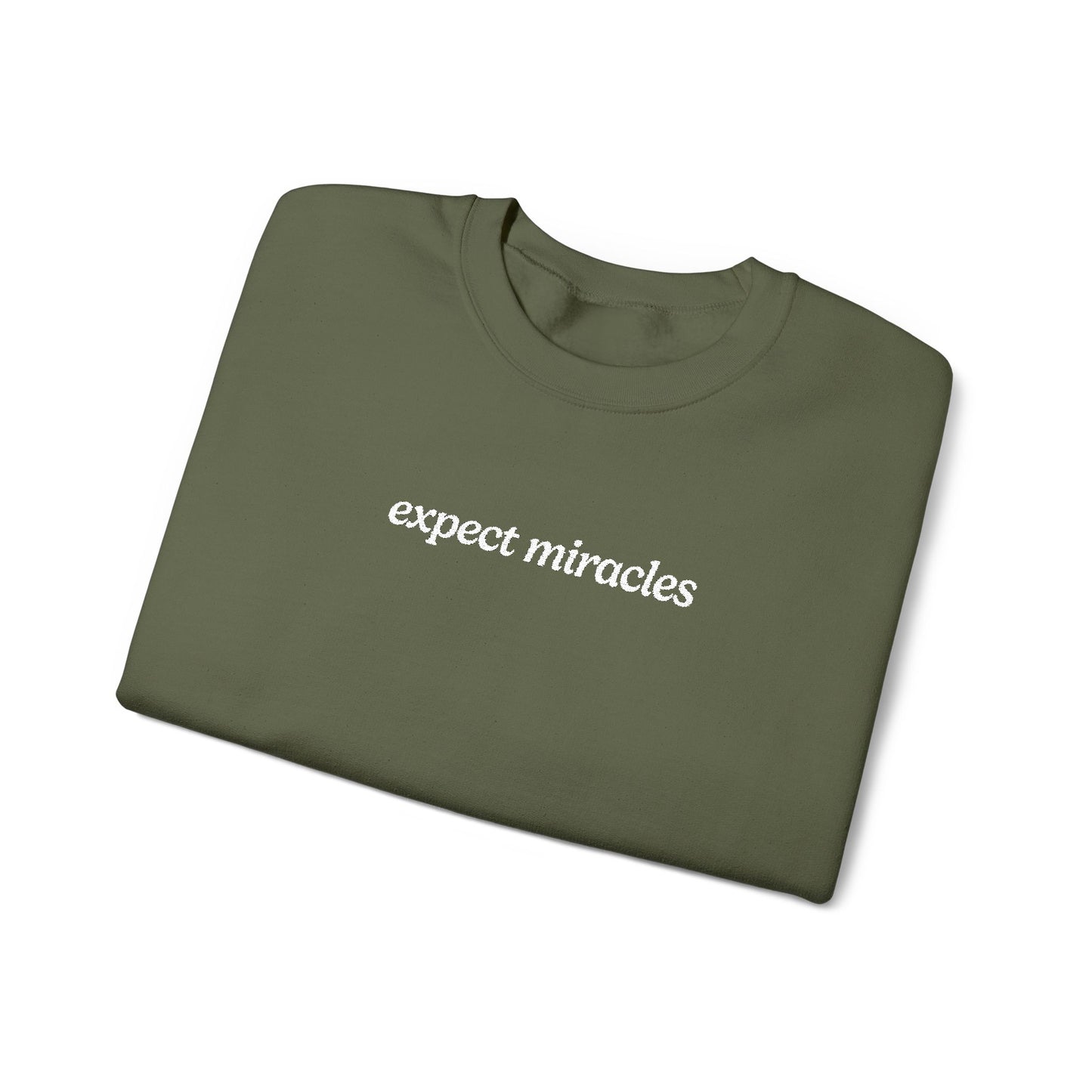 Expect Miracles Embroidered Sweatshirt