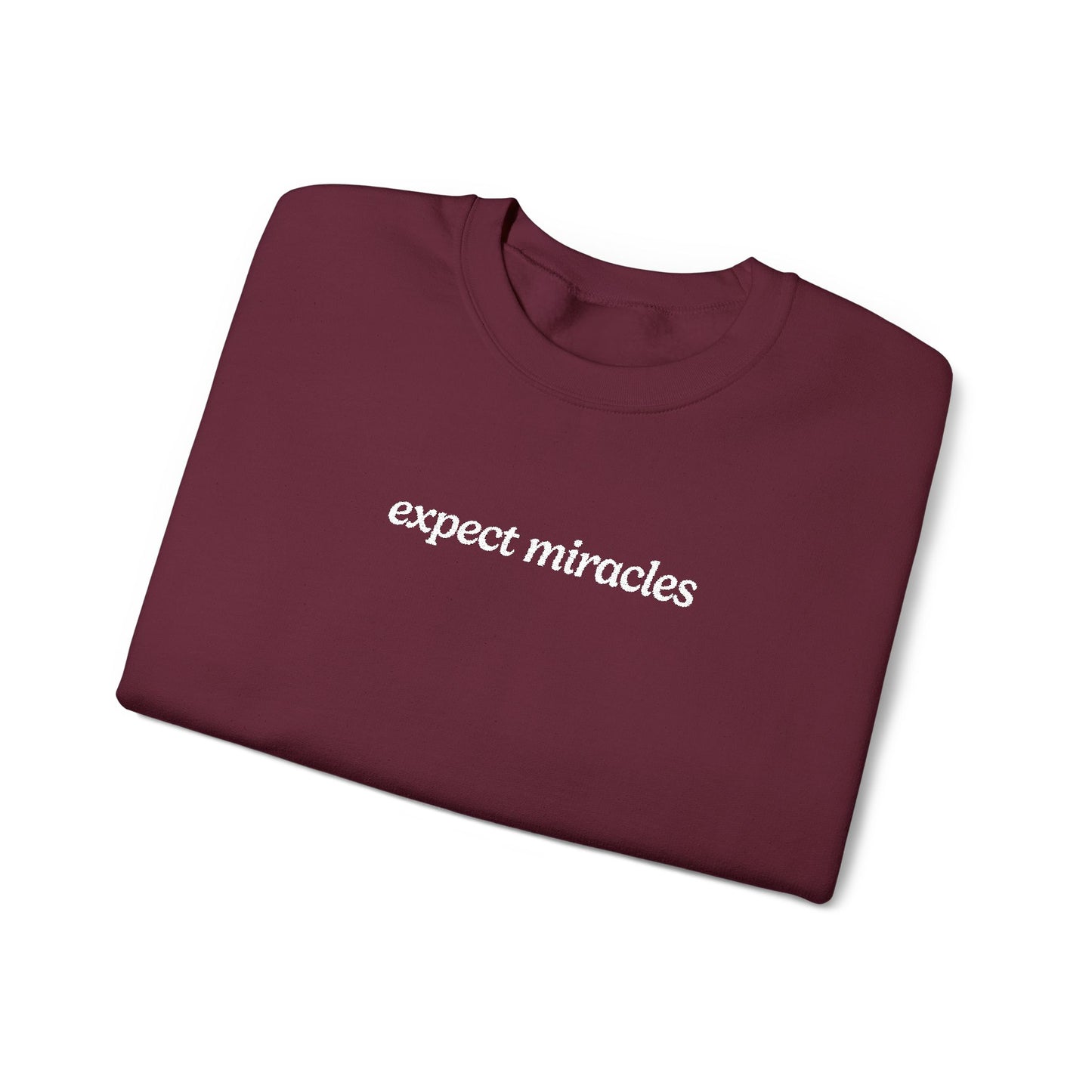 Expect Miracles Embroidered Sweatshirt