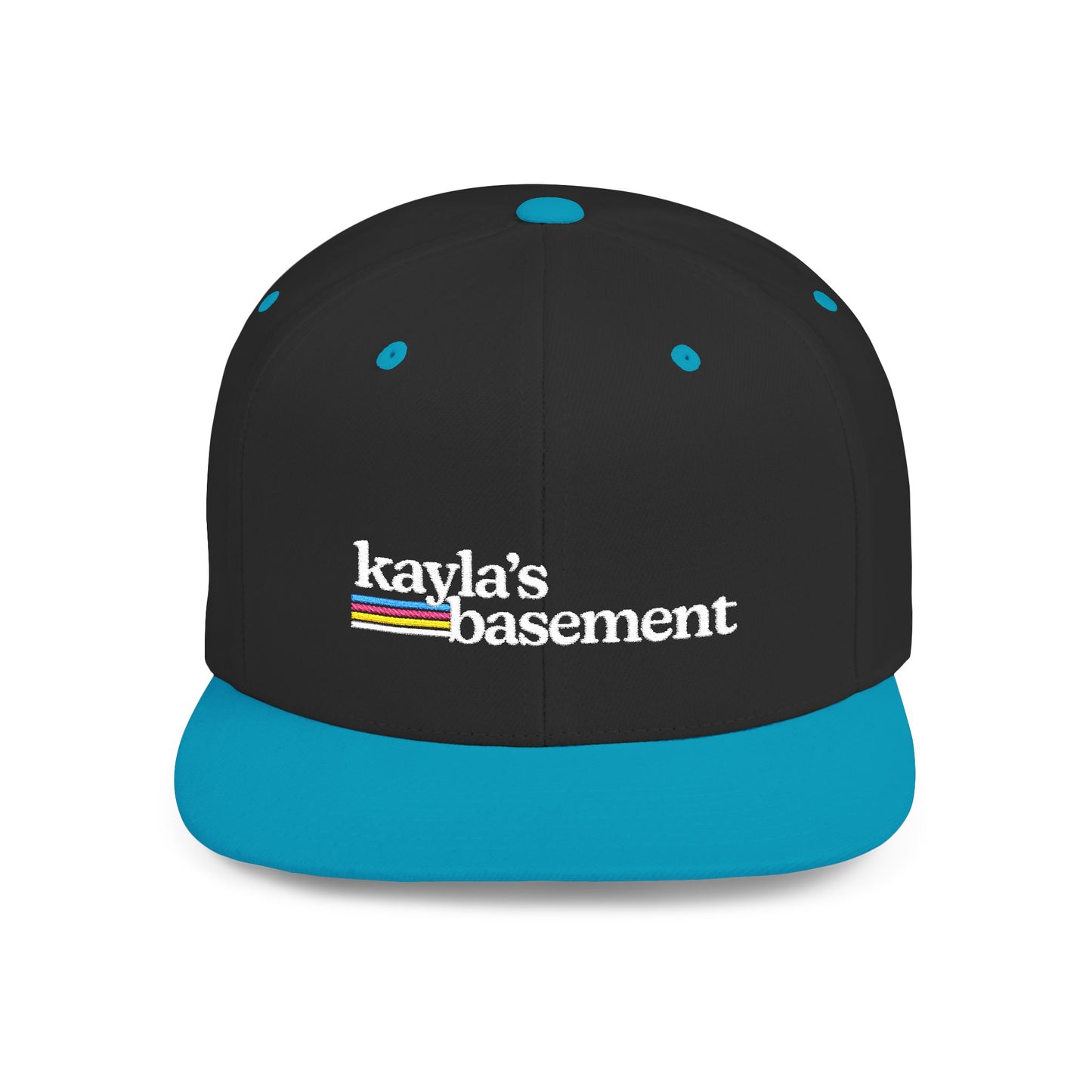 Kayla's Basement Embroidered Flat Bill Snapback