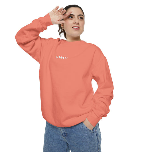 Moon Phases Embroidered Sweatshirt