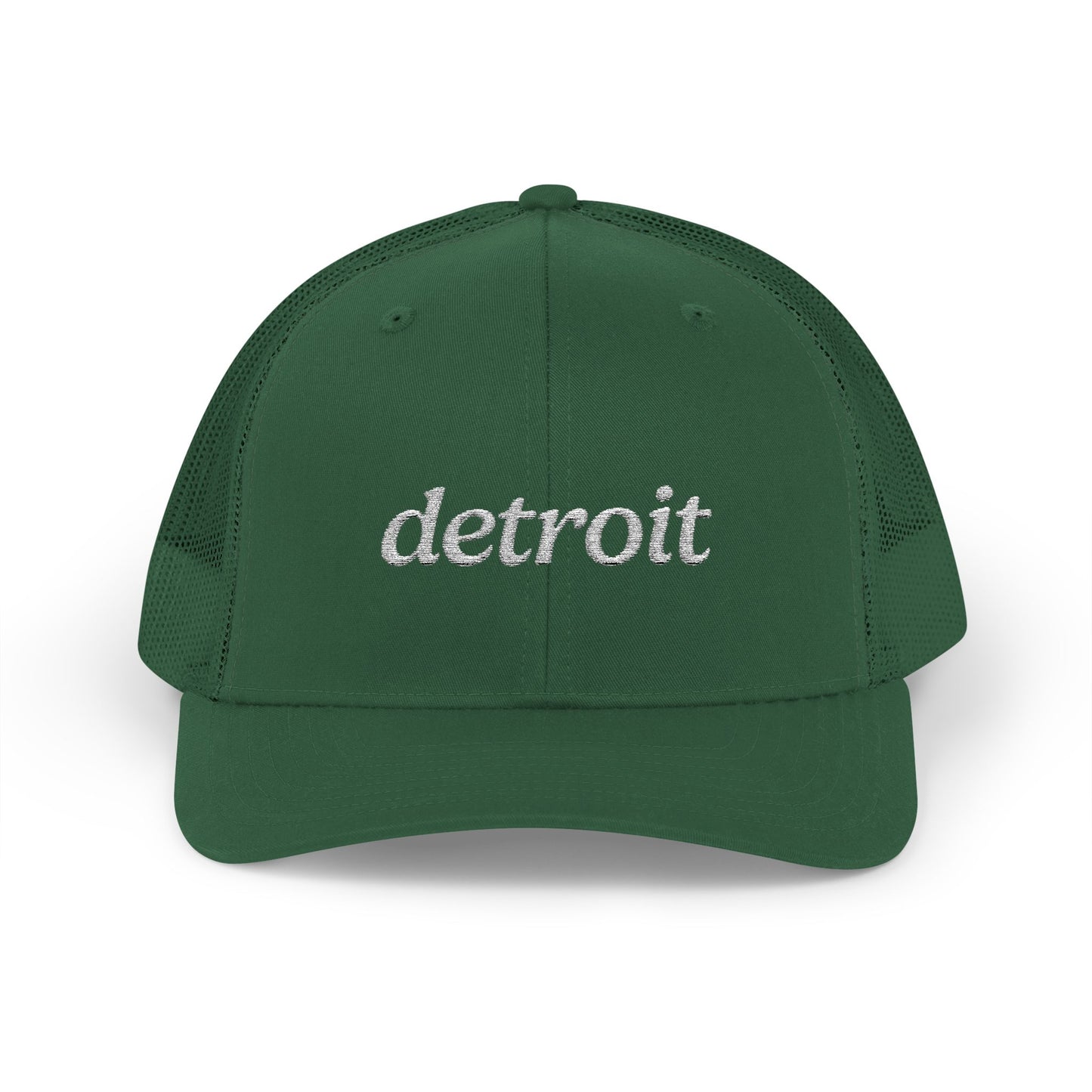 Detroit Embroidered Snapback Trucker Cap