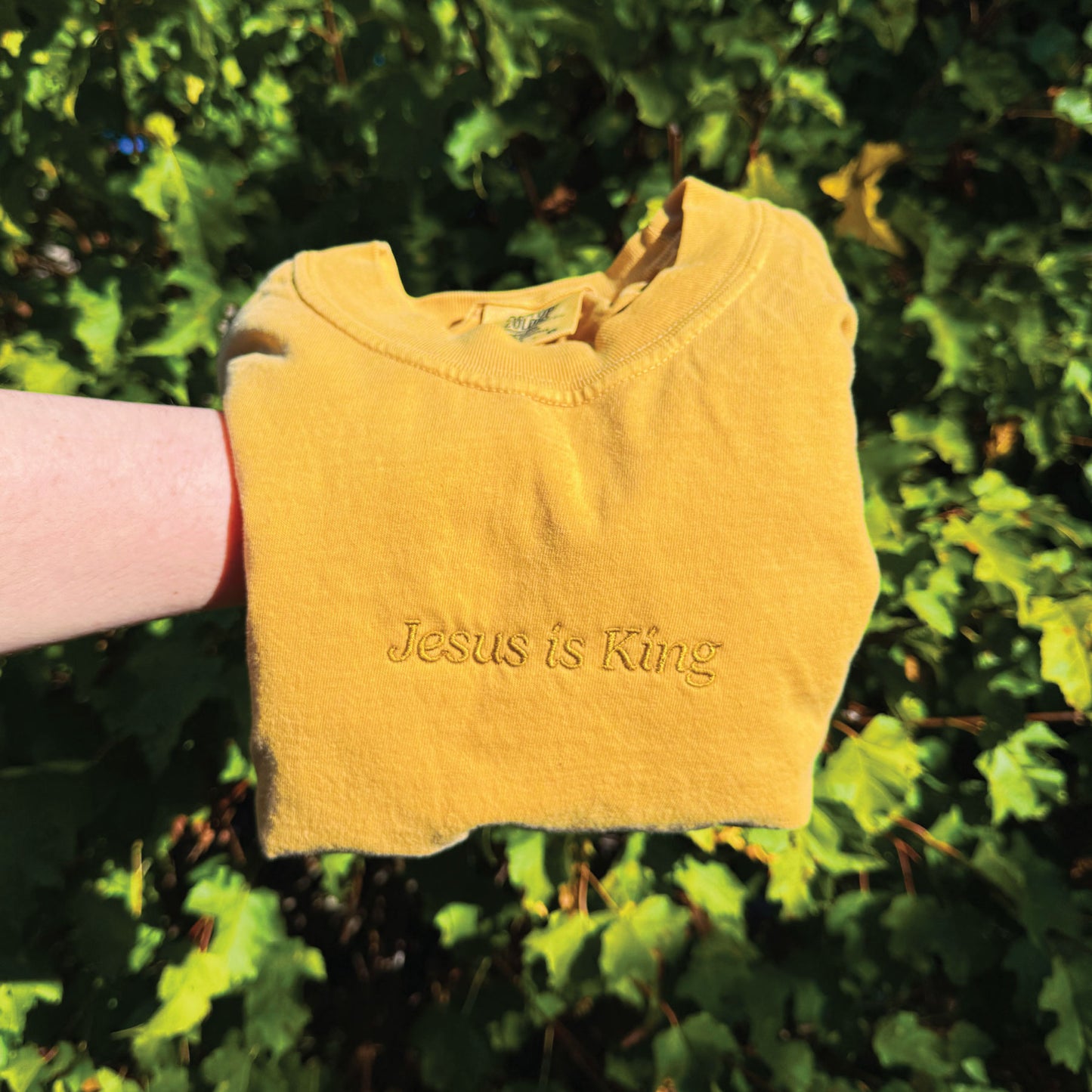 Jesus is King Embroidered T-Shirt