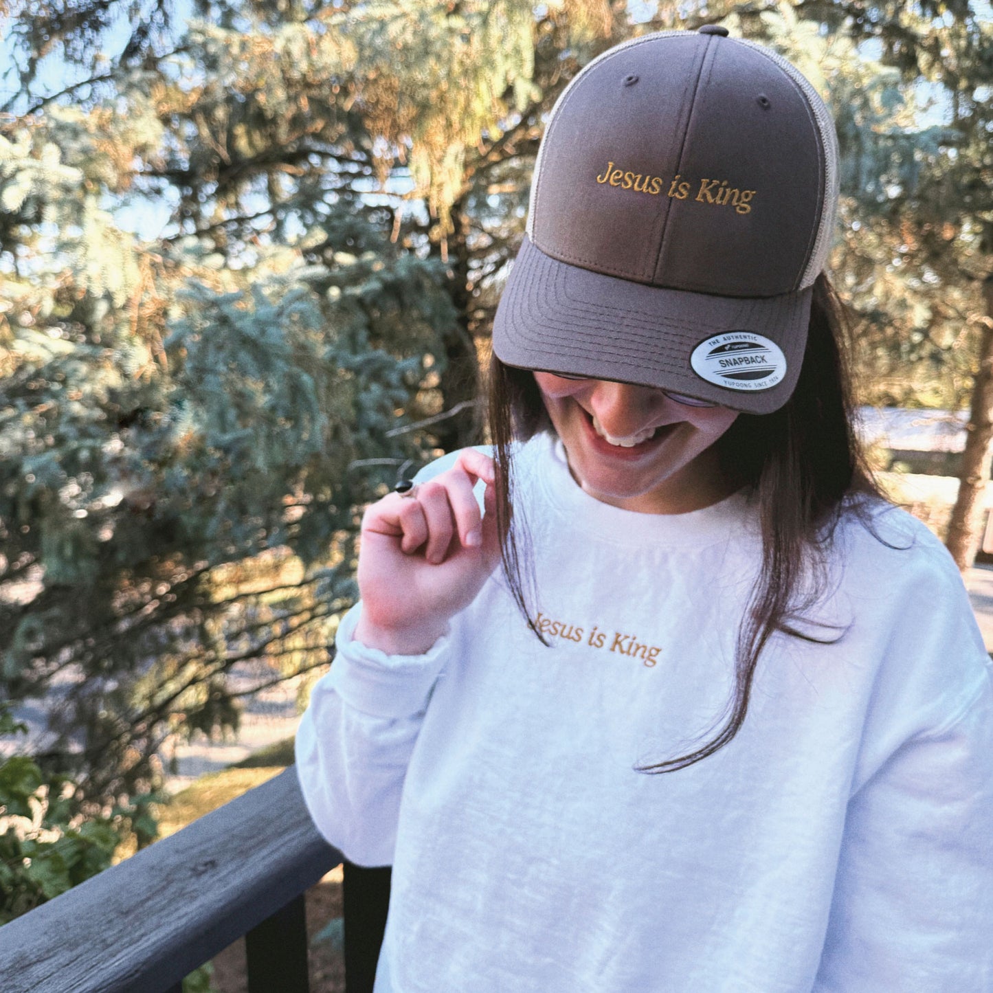 Jesus is King Embroidered Sweatshirt