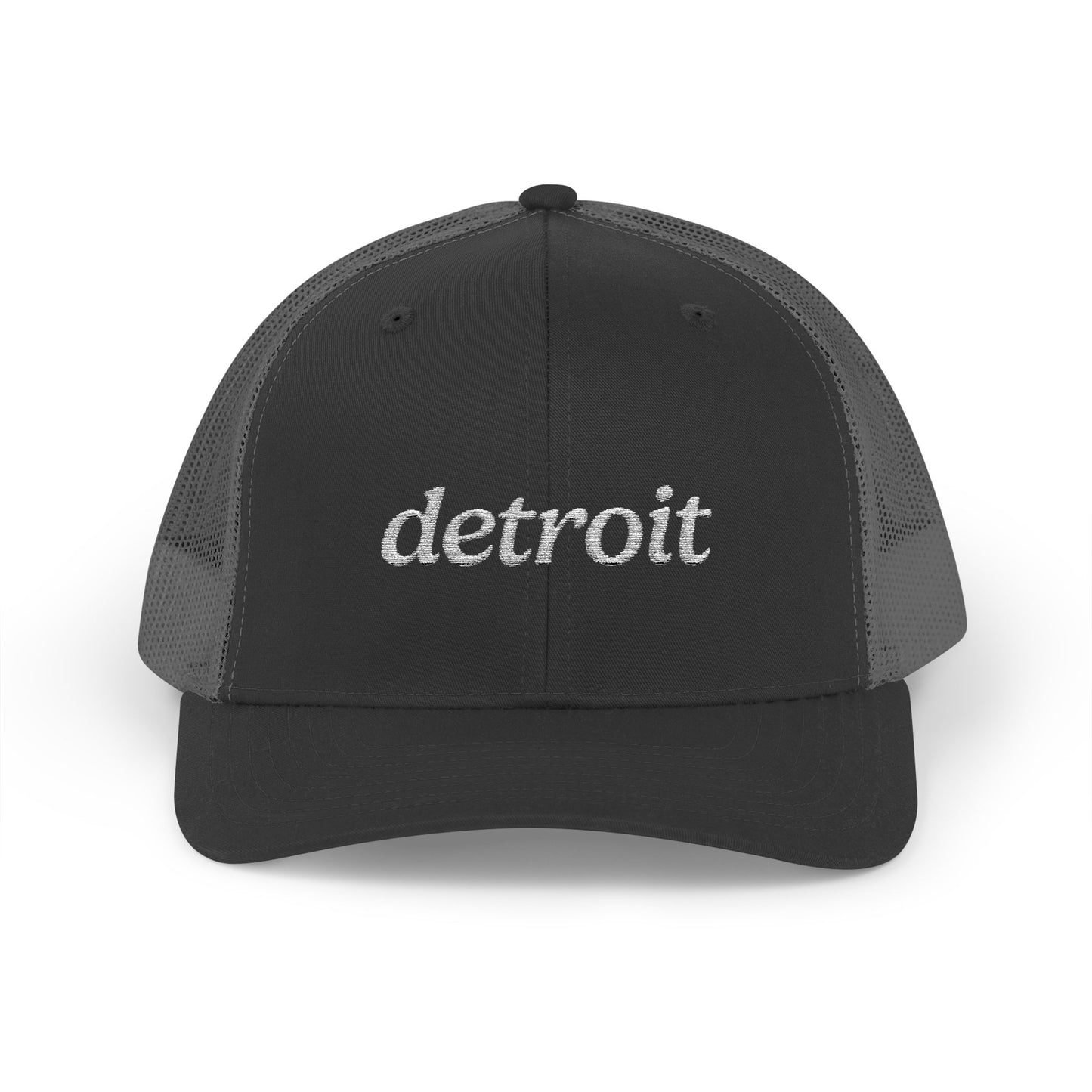 Detroit Embroidered Snapback Trucker Cap