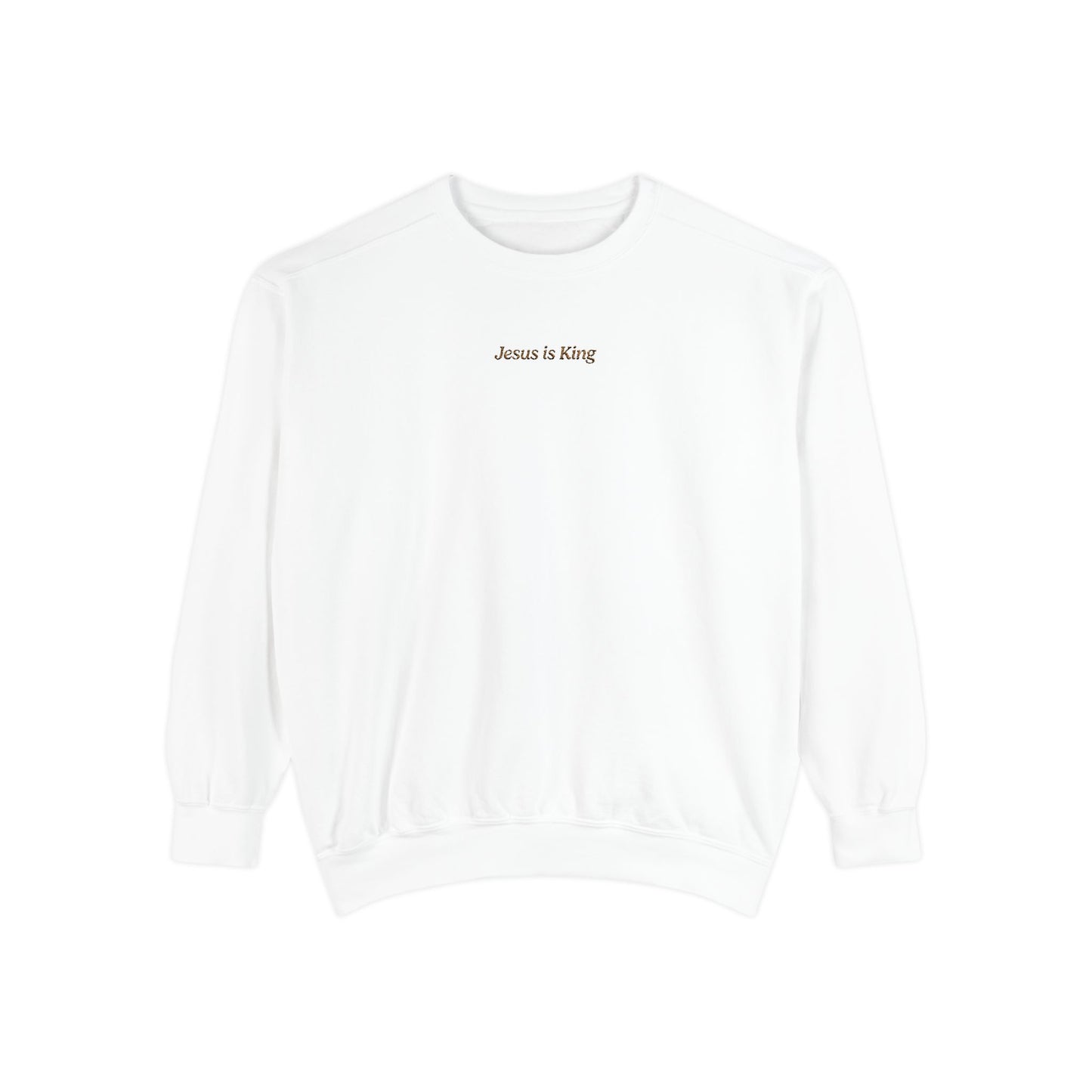 Jesus is King Embroidered Sweatshirt
