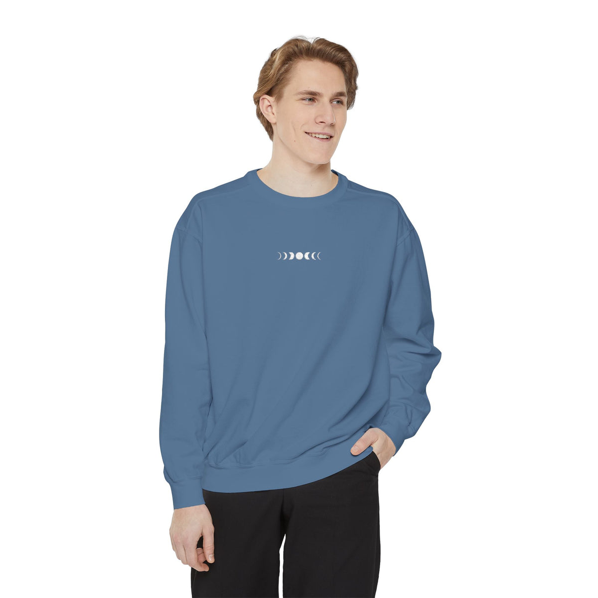 Moon Phases Embroidered Sweatshirt